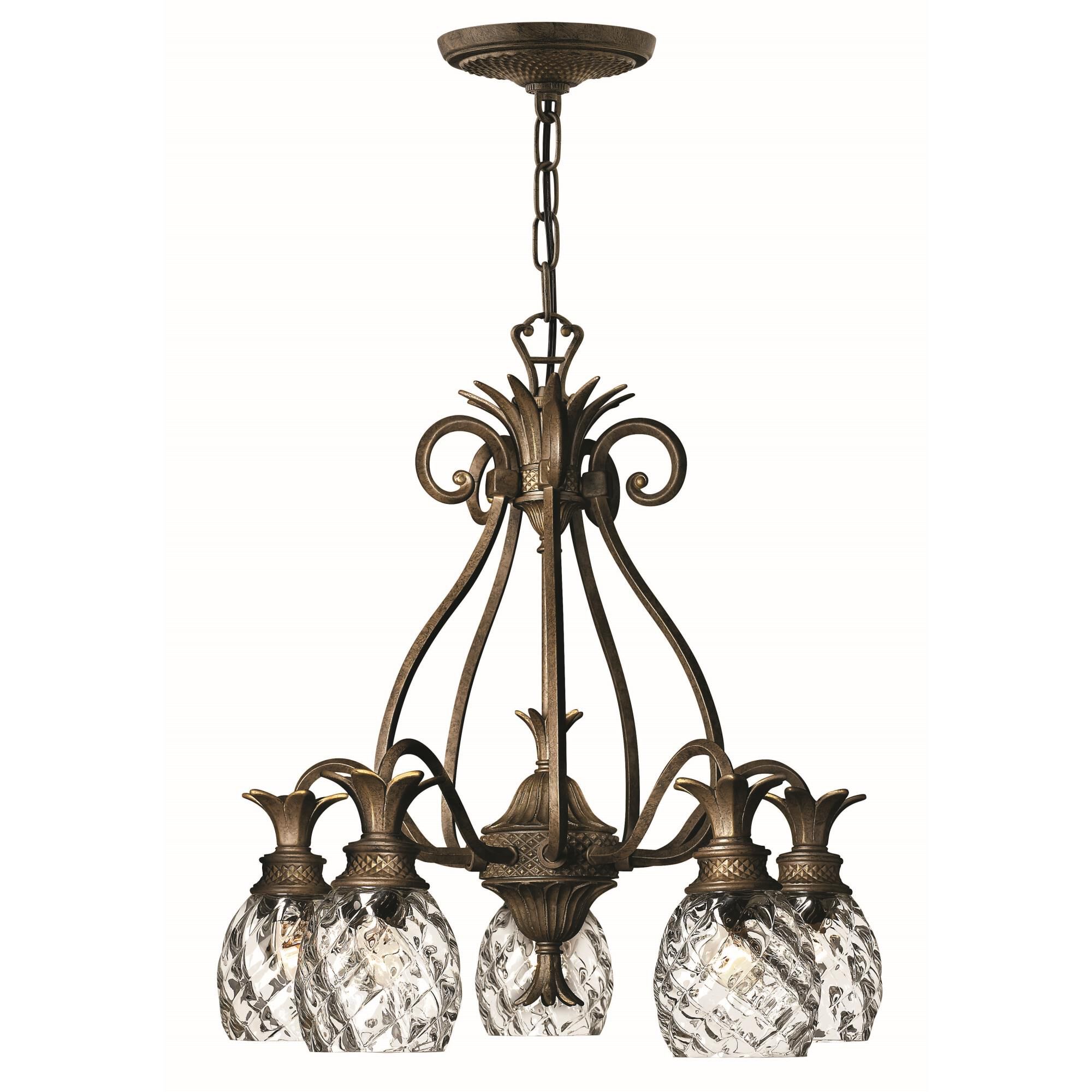 Plantation 22 Inch 5 Light Chandelier by Hinkley Lighting